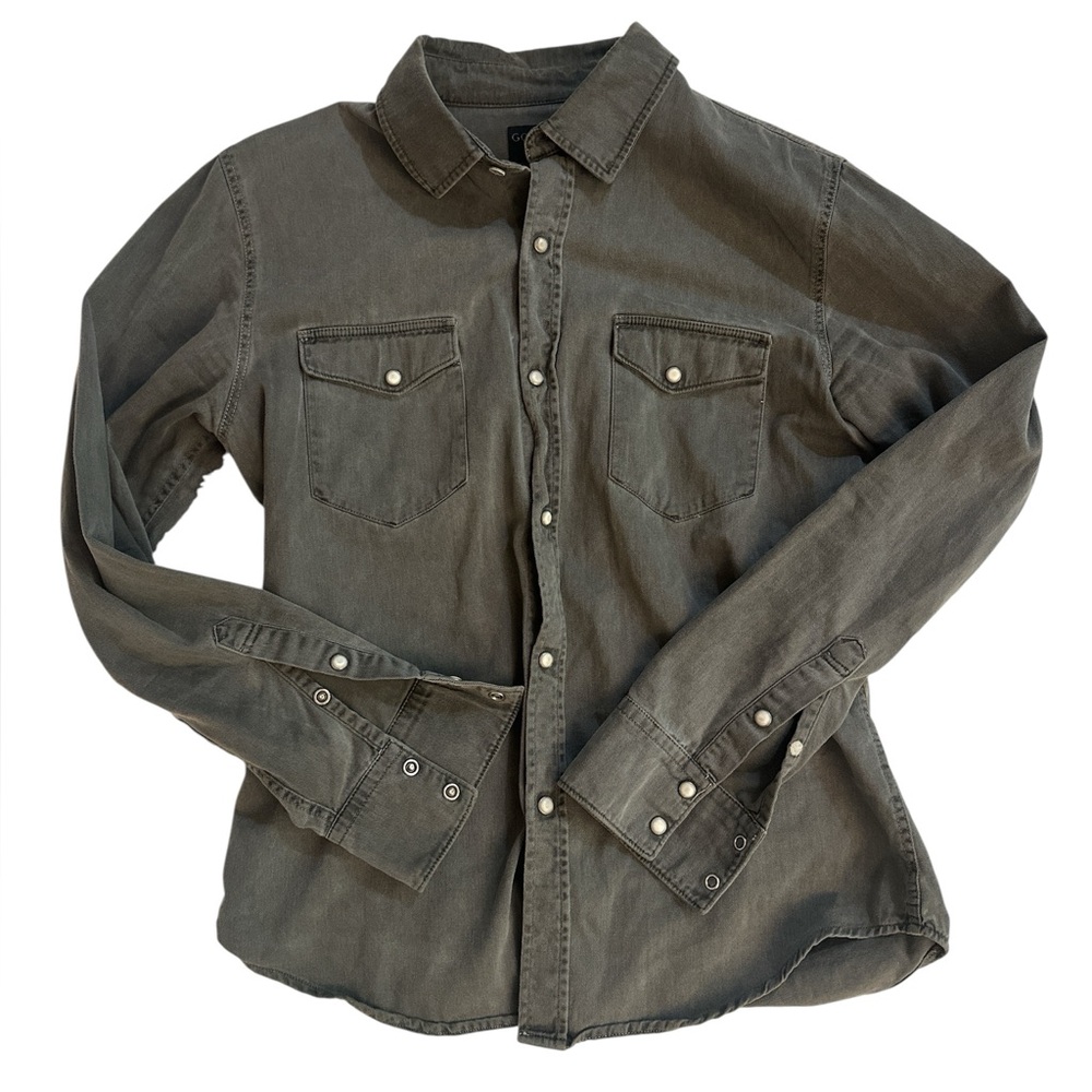 Western Denim Snap Button Shirt